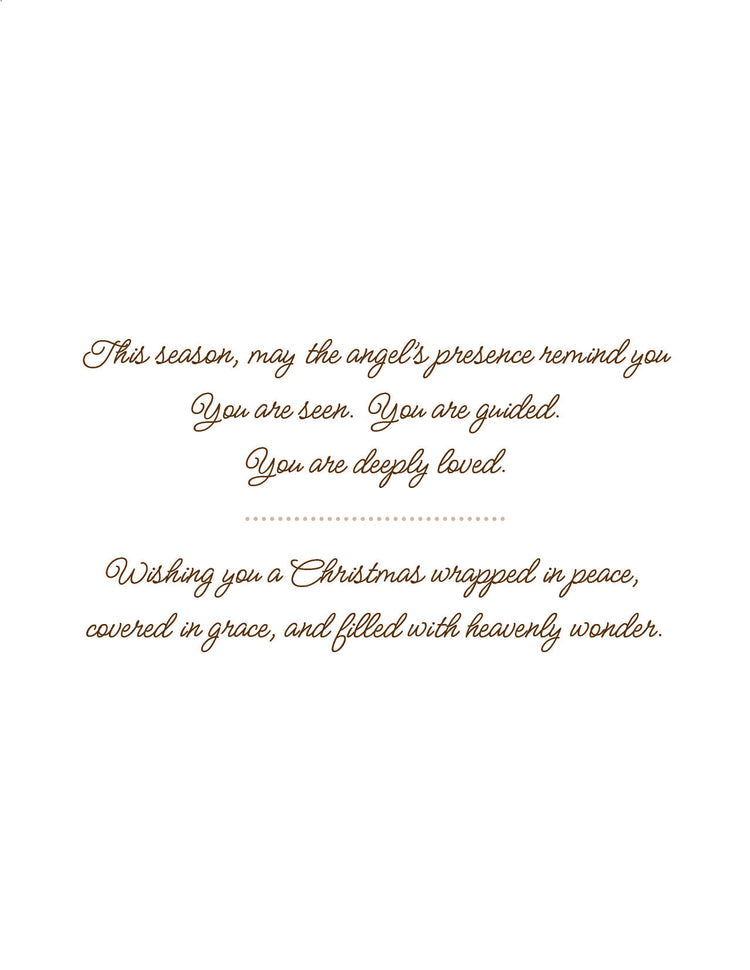 Let the Angels Rejoice – Black Angel Christmas Greeting Card