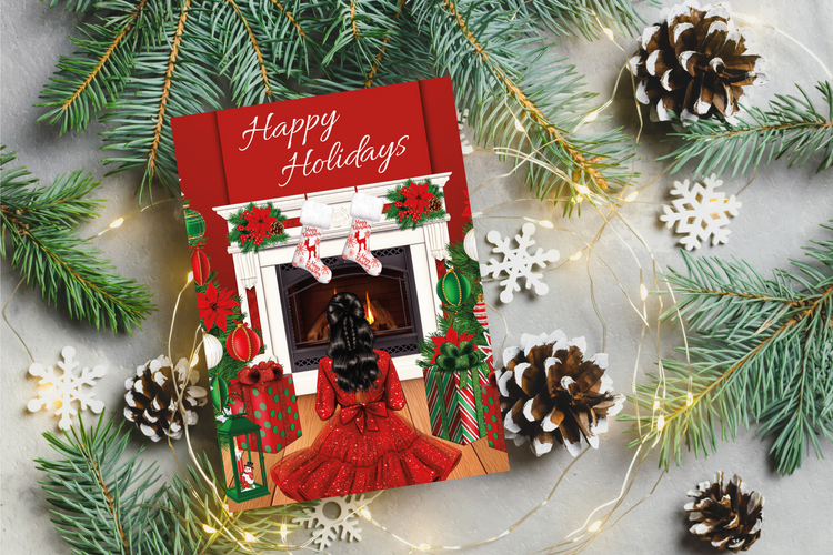Black Woman Christmas Card