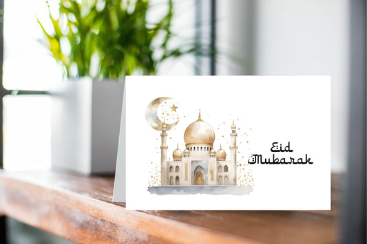Eid Mubarak Mosque – Neutral Gold