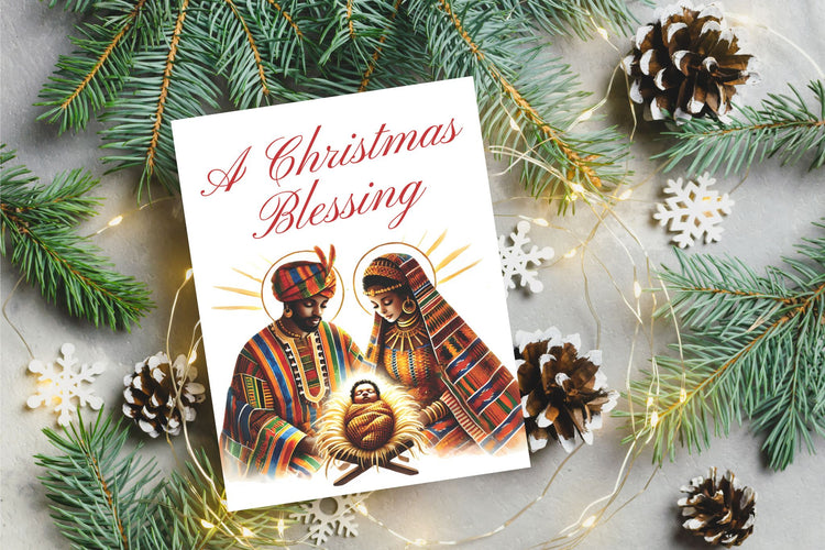 A Christmas Blessing – African American Nativity Greeting Card