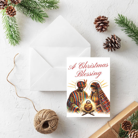 A Christmas Blessing – African American Nativity Greeting Card