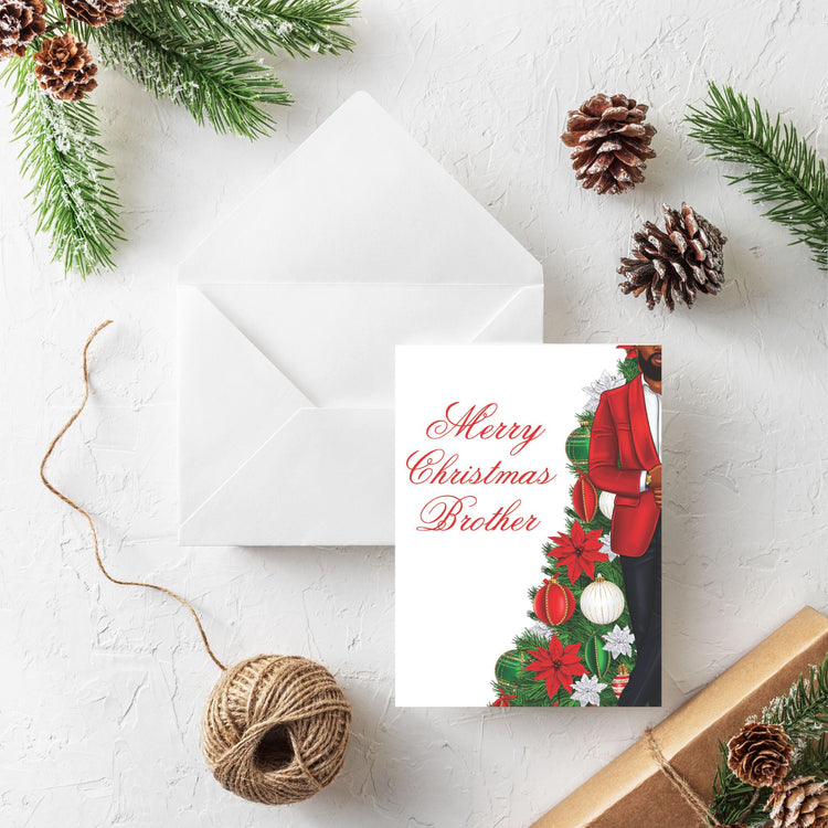 Merry Christmas Brother – Sophisticated Christmas Greeting Card
