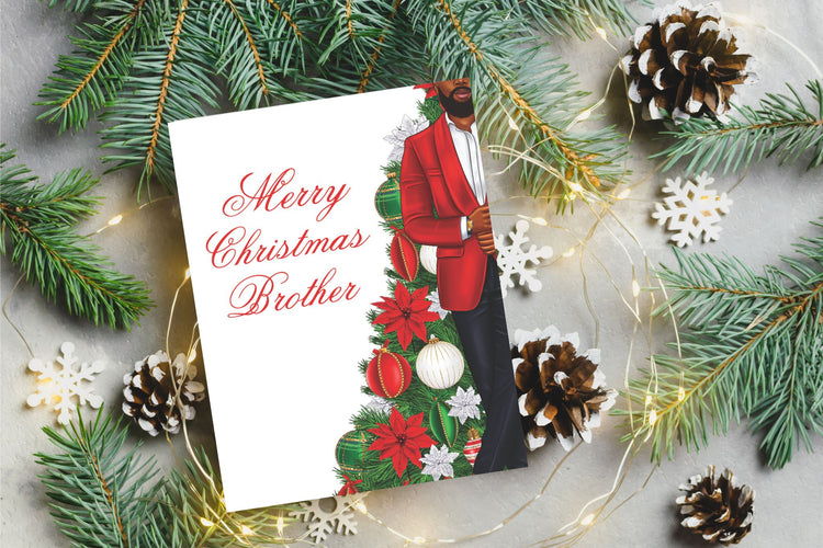 Merry Christmas Brother – Sophisticated Christmas Greeting Card