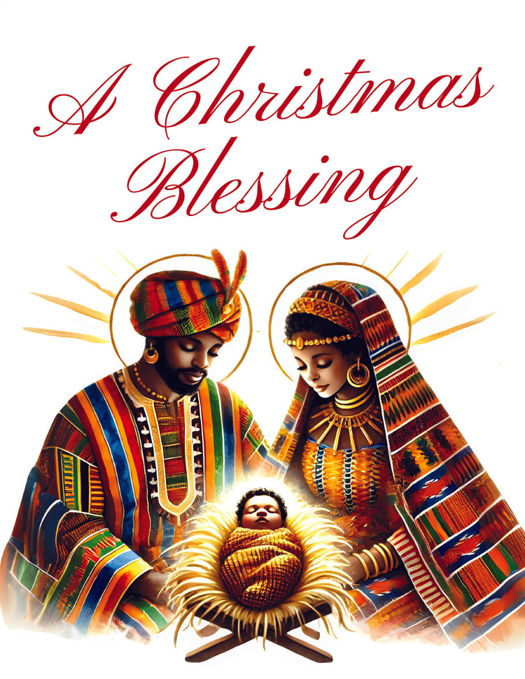 A Christmas Blessing – African American Nativity Greeting Card