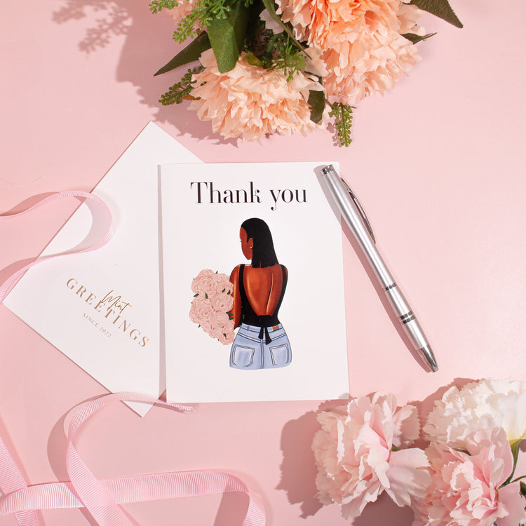 Blush Bouquet Thank You Card