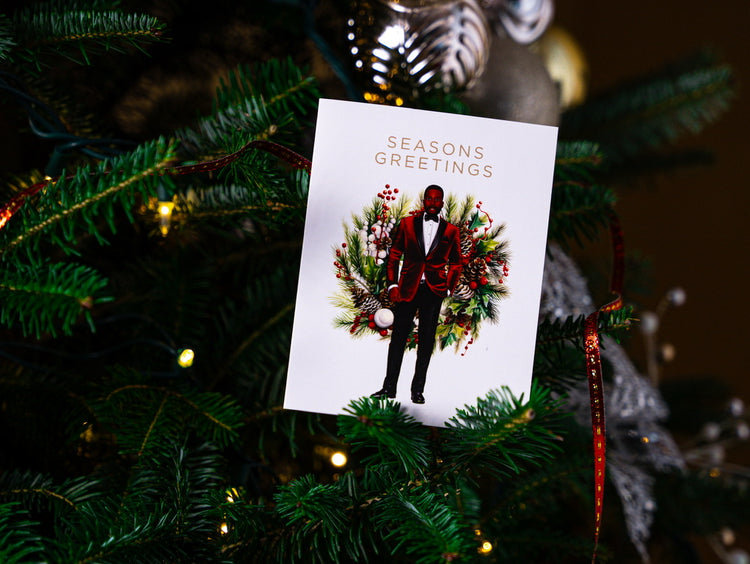 Season's Greetings Christmas Card- Christmas Card for Men