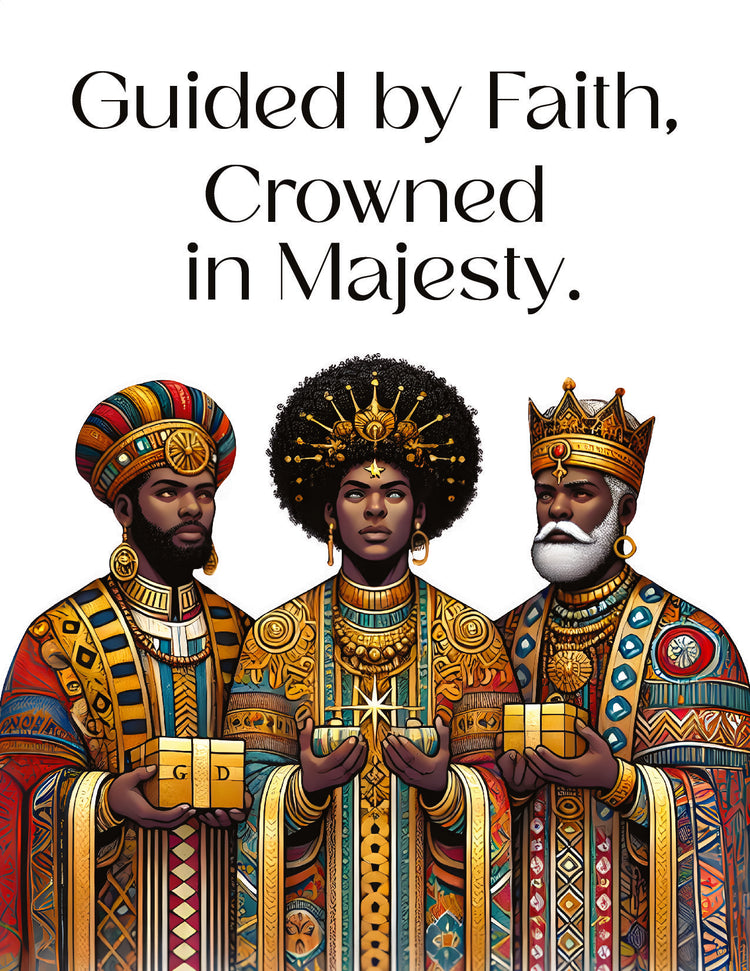 Guided by Faith, Crowned in Majesty – Three Kings Christmas Card