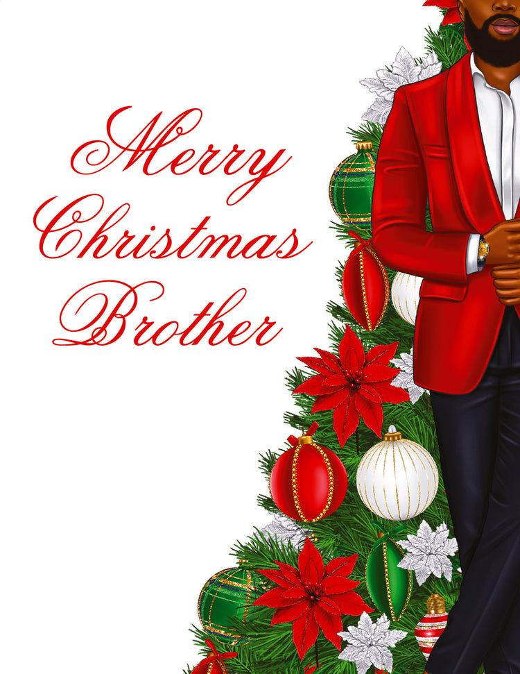 Merry Christmas Brother – Sophisticated Christmas Greeting Card