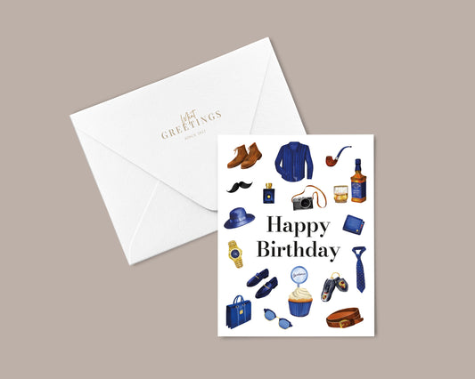 Classic Man's Happy Birthday Card